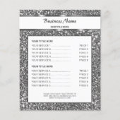 Imitate Silver Glitzer Textur Look & Custom Text Flyer (Vorne)