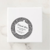 Imitate Silver Glitzer Textur Look & Custom Text Geschenkanhänger (Beispiel)