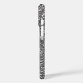 Imitate Silver Glitzer Textur Look & Individuelle Case-Mate iPhone Hülle (Rückseite / Links)