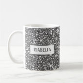Imitate Silver Glitzer Textur Look & Individuelle  Kaffeetasse (Links)