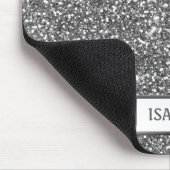 Imitate Silver Glitzer Textur Look & Individuelle Mousepad (Ecke)