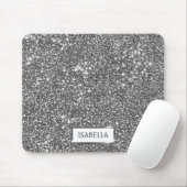 Imitate Silver Glitzer Textur Look & Individuelle Mousepad (Mit Mouse)