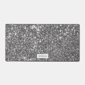 Imitate Silver Glitzer Textur Look & Individuelle  Schreibtischunterlage (Vorderseite)