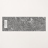 Imitate Silver Glitzer Textur Look & Individuelle  Yogamatte (Vorderseite (Horizontal))