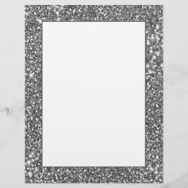 Imitate Silver Gray Glitzer Texture Look-like Desi Briefbogen