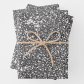 Imitate Silver Gray Glitzer Texture Look-like Desi Geschenkpapier Set (Beispiel)