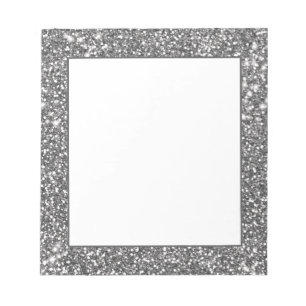 Imitate Silver Gray Glitzer Texture Look-like Desi Notizblock