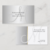 Imitate Silver Gray Gradient DIY Visitenkarte (Vorne/Hinten)