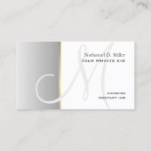 Imitate Silver Gray Gradient DIY Visitenkarte (Rückseite)