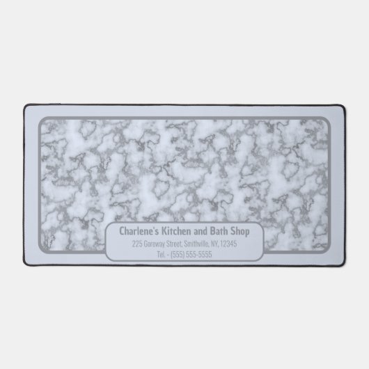 Imitate Silver Gray Marble - Neutral für jedes Bür Schreibtischunterlage (Vorderseite)