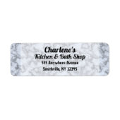 Imitate Silver Gray Marble Rücksendeadresse (Vorne)