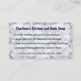 Imitate Silver Gray Marmor Visitenkarte