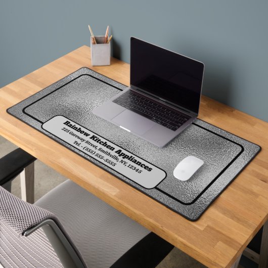 Imitate Silver Gray Metallic für ihn Schreibtischunterlage (Büro 2)