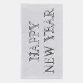 Imitate Silver Gray Typografy Happy New Year Napki Serviette (Vorderseite)