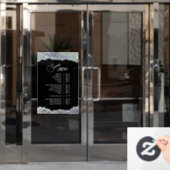 Imitate Silver Iridescent Glitzer Services Menü Fensteraufkleber (Büro Tür)