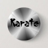 Imitate Silver Karate Round Button (Vorderseite)