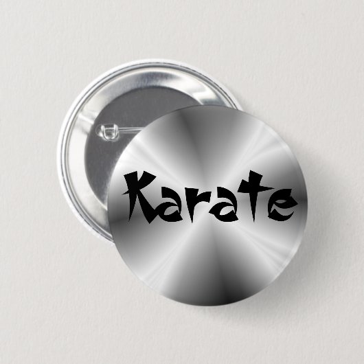 Imitate Silver Karate Round Button (Vorne & Hinten)