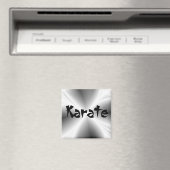 Imitate Silver Karate Square Magnet (In Situ (Geschirrspüler))