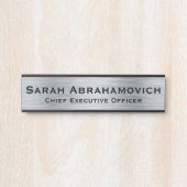 Imitate Silver Long Name Door Namensplatte Türschild (Vorderseite )