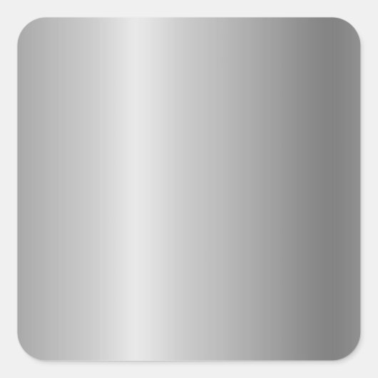 Imitate Silver Metal Blank Template, DIY Text & Ar Quadratischer Aufkleber (Vorderseite)
