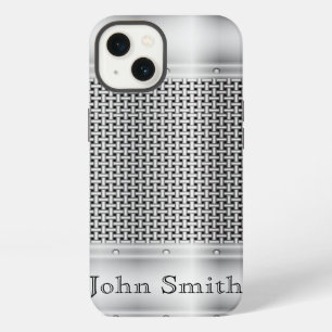 Imitate Silver Metal Muster iPhone X Fall 13 Hülle