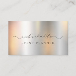 Imitate Silver Metallic Elegant Einzigartig Visitenkarte