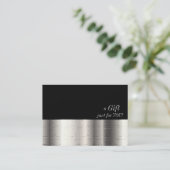 Imitate Silver Metallic Gift Certificate Rabattkarte (Stehend Vorderseite)