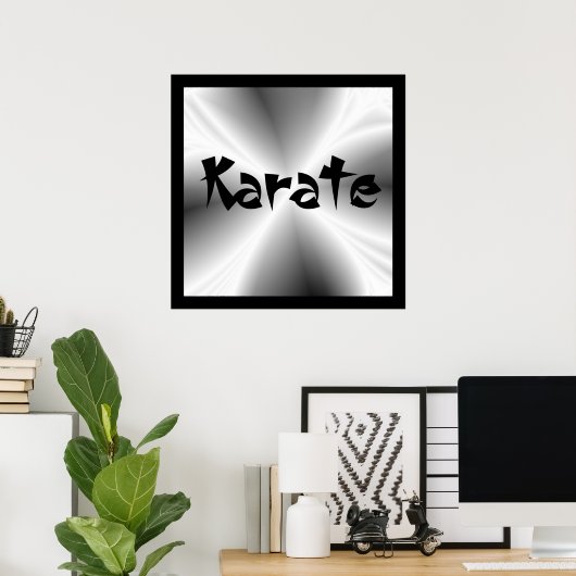 Imitate Silver Metallic Karate Poster (Heimbüro)