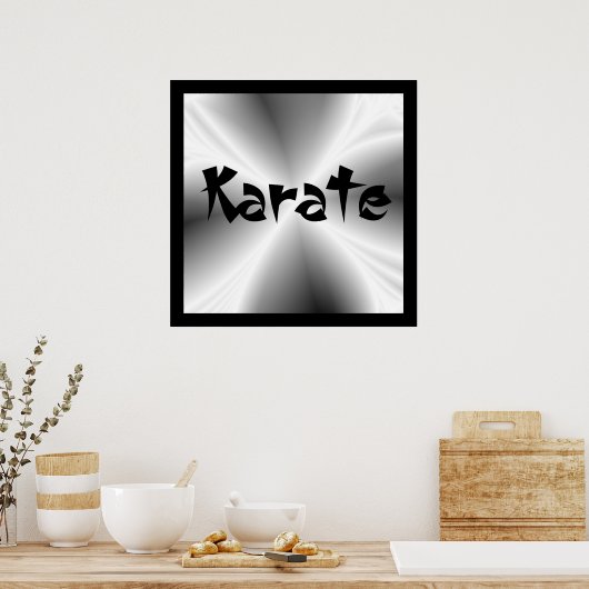 Imitate Silver Metallic Karate Poster (Küche)