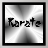 Imitate Silver Metallic Karate Poster (Vorne)