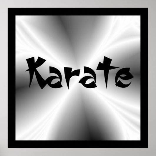 Imitate Silver Metallic Karate Poster (Vorne)