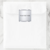 Imitate Silver Metallic Look Benutzerdefinierte Te Quadratischer Aufkleber (Tasche)