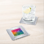 Imitate Silver Metallic Look Custom Add Logo hier Untersetzer (Vor Ort)