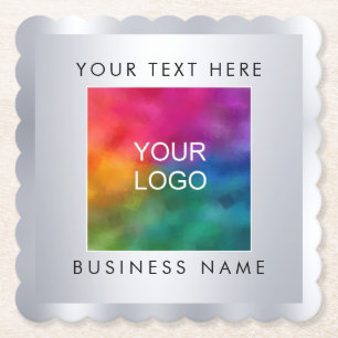 Imitate Silver Metallic Look Custom Add Logo hier Untersetzer