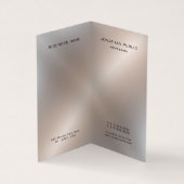 Imitate Silver Metallic Look Elegant Modernes Mono Visitenkarten (Innenseite)