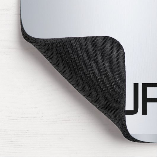 Imitate Silver Metallic Look Monogram Vertikal Mousepad (Ecke)