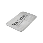 Imitate Silver Metallic Warrior Definition Badematte (Schrägansicht)