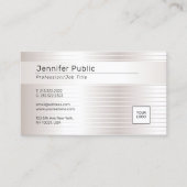 Imitate Silver Modern Elegante glamouröse Vorlage Visitenkarte (Vorderseite)