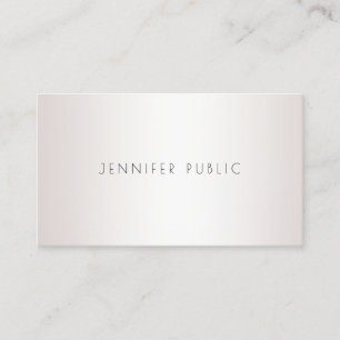 Imitate Silver Modern Elegante Minimalistische Vor Visitenkarte