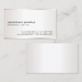 Imitate Silver Modern Elegantes Template Beruflich Visitenkarte (Vorne/Hinten)