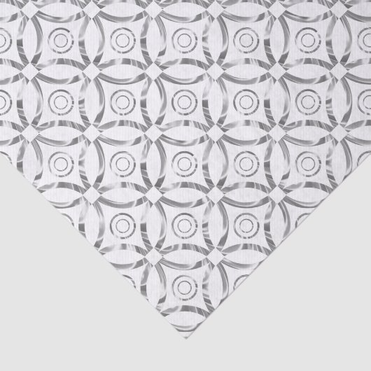 Imitate Silver Modern Muster Weißer Hintergrund Seidenpapier (Ausschnitt)