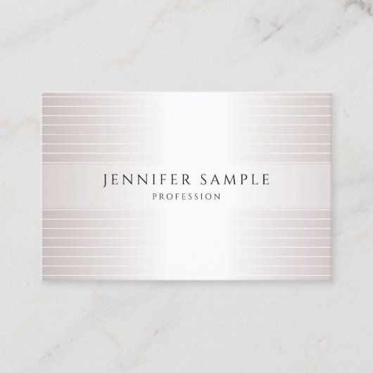 Imitate Silver Modern Simple Elegant Trendy Templa Visitenkarte (Vorderseite)