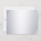 Imitate Silver Monogram Simple Elegant Template To Mitteilungskarte (Rückseite)