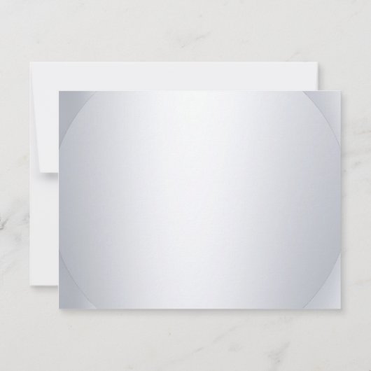 Imitate Silver Monogram Simple Elegant Template To Mitteilungskarte (Rückseite)