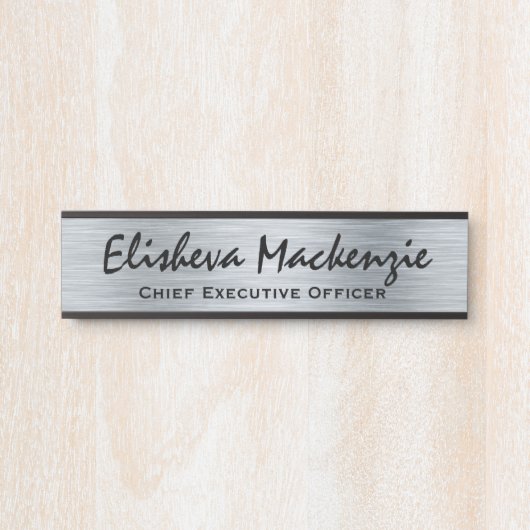 Imitate Silver Office Türsignaturen Namensplatte Türschild (Vorderseite )