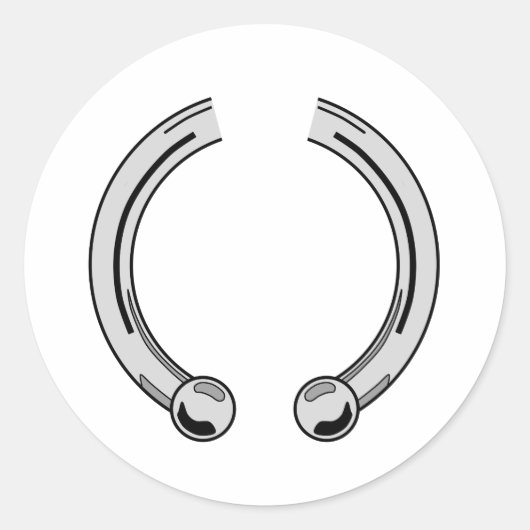 Imitate Silver Piecing Runder Aufkleber (Vorderseite)