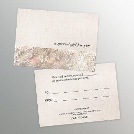 Imitate Silver Sequins Beauty Gift Certificate Rabattkarte