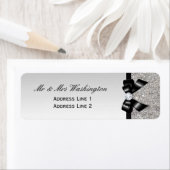 Imitate Silver Sequins Black Bow und Diamond (Insitu)