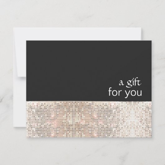 IMITATE Silver Sequins Black Salon Geschenkzertifi (Vorderseite)