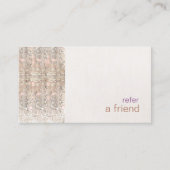 Imitate Silver Sequins Customer Referone Salon Empfehlungskarte (Vorderseite)